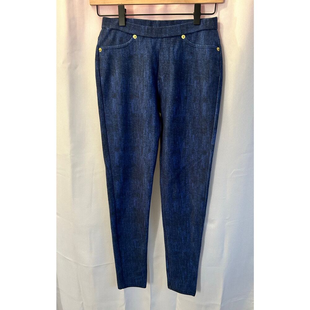 Michael Kors High Rise Denim Leggings Blue Jeggings - Picture 2 of 7